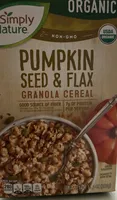 Pumpkin seed and flax granola cereal
