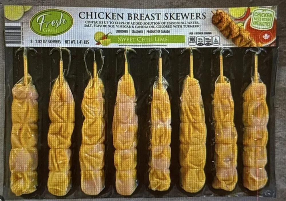 Sweet Chili Lime Chicken Breast Skewers