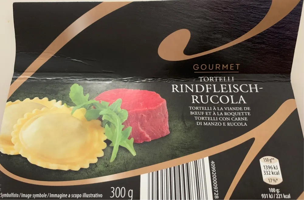 Tortellini a la viande de boeuf et a la roquette
