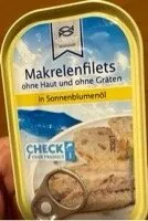 Makrelenfilets ohne Haut und ohne Gräten in Sonnenblumenöl