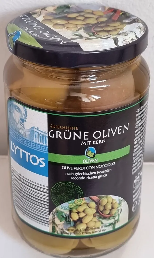 Griechische Grüne Oliven mit Kern