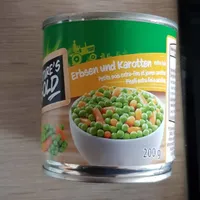 Erbsen und Karotten