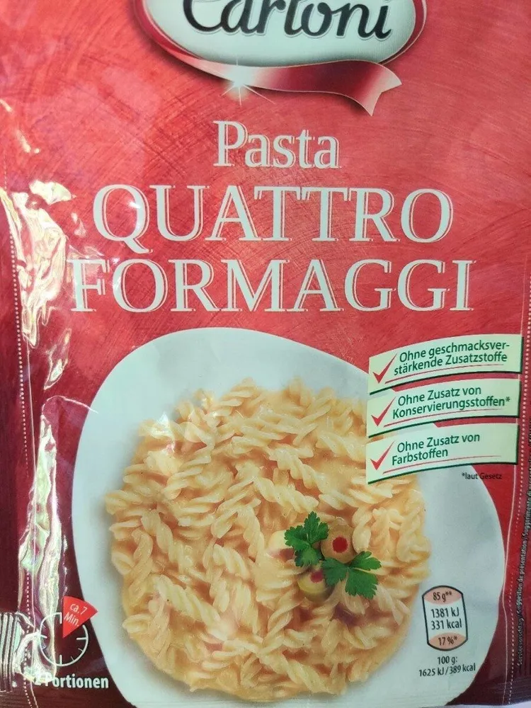 Pasta quattro formaggi