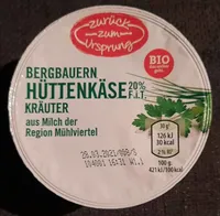 Bergbauern Hüttenkäse Kräuter