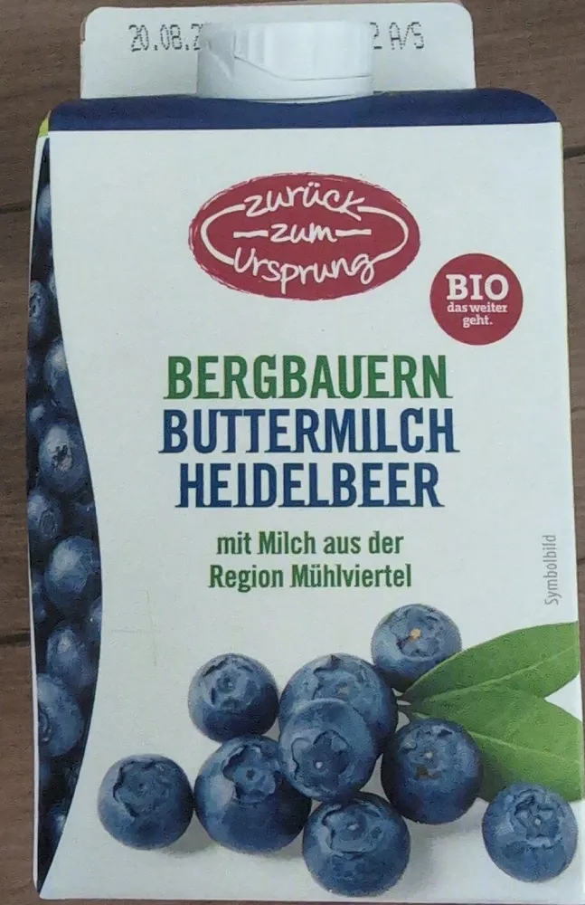 BERGBAUERN BUTTERMILCH HEIDELBEER
