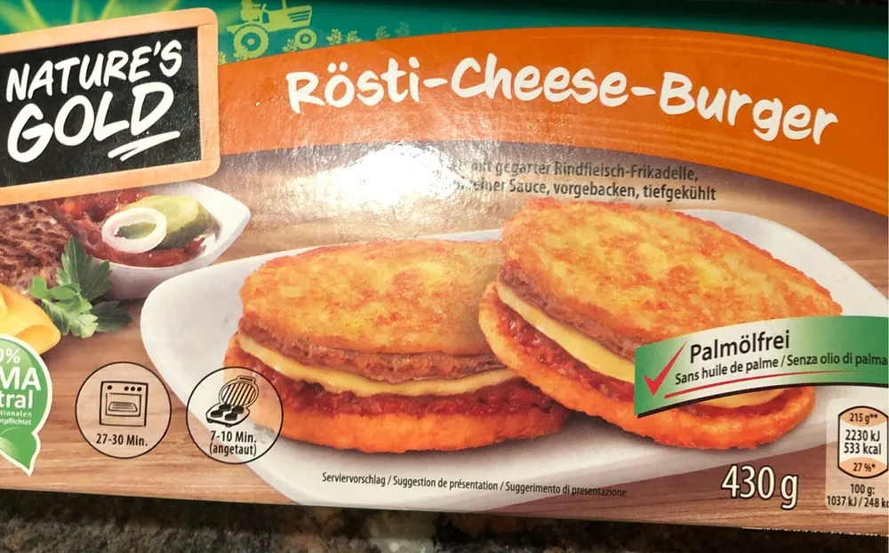 Rösti cheese burger