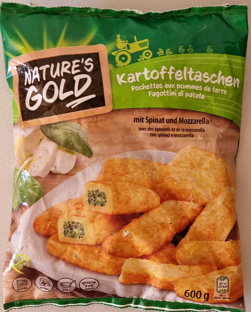 Kartoffeltaschen mit Spinat und Mozzarella