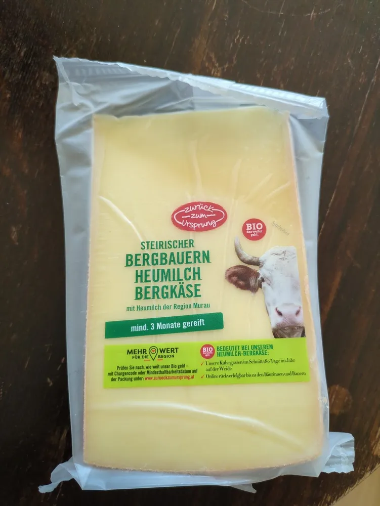 Bergbauern Heumilch Bergkäse