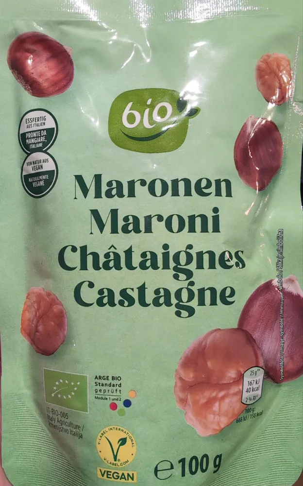 Maronen, geschält, gegart