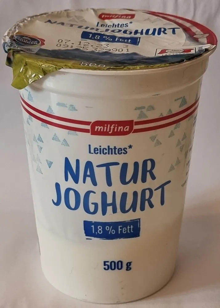 Leichtes Naturjoghurt 1,8% Fett