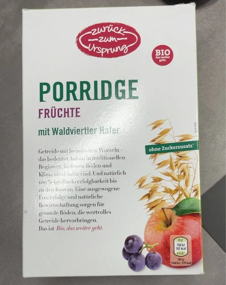 Porridge Früchte