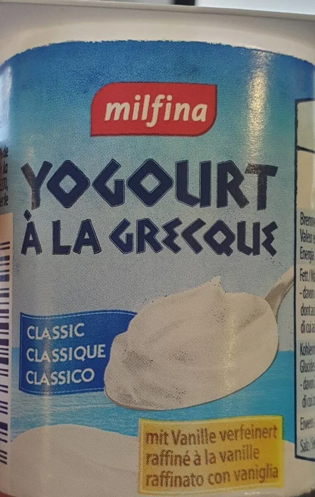 Yogourt à la grecque, vanille
