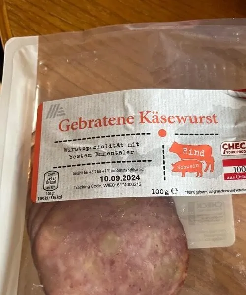 Gebratene Käsewurst