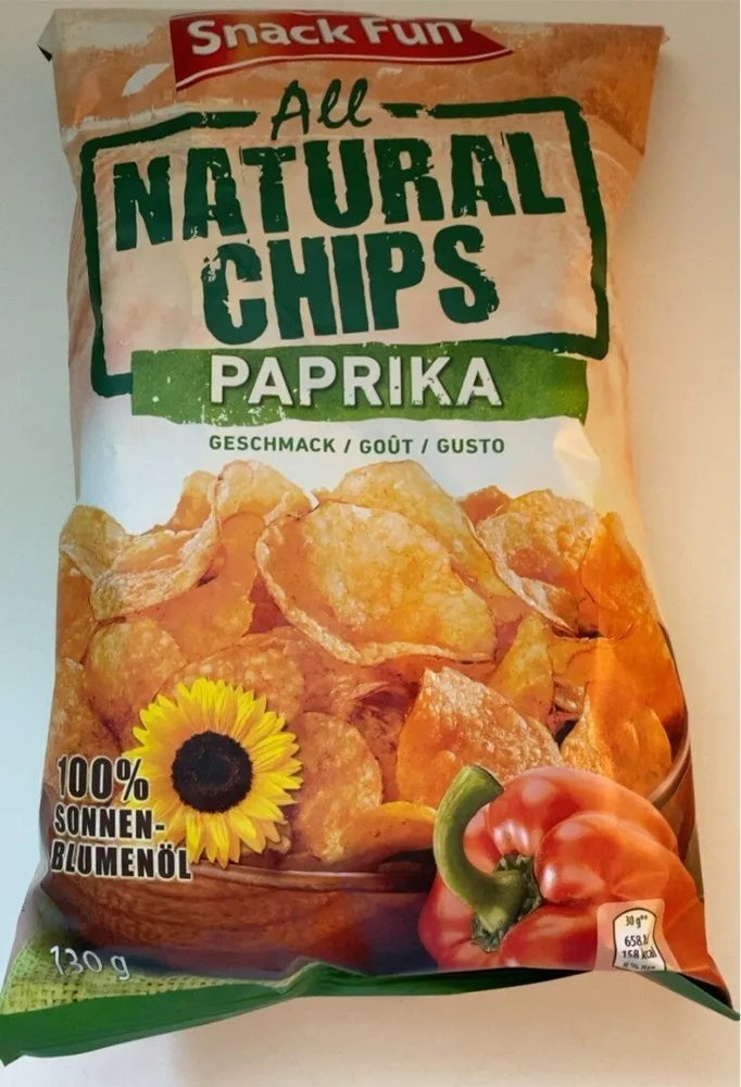 All natural chips paprika