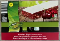 Barre fruitee bio aux canneberges et a la Cerise