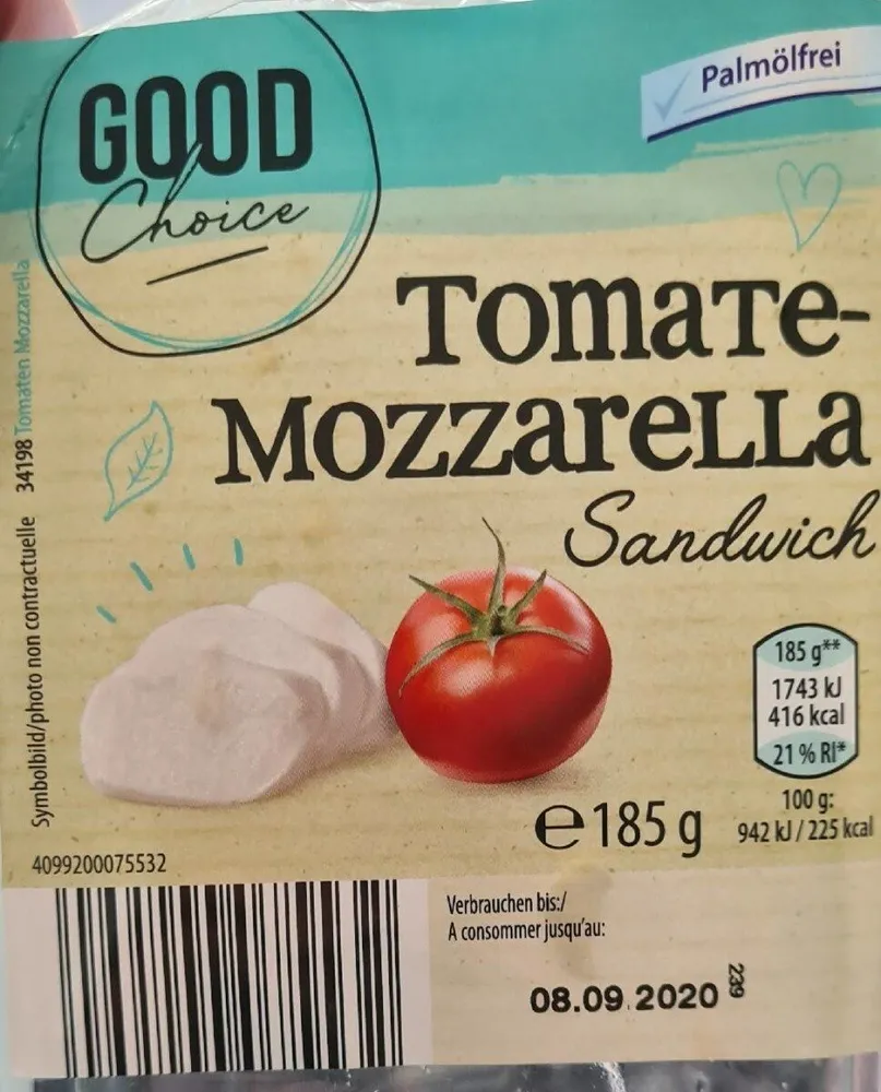 Tomates Mozzarella sandwich