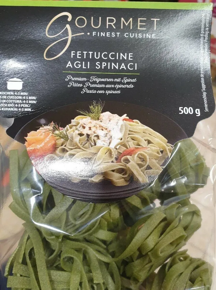 Nudeln gourmet feutrine agli spinaci