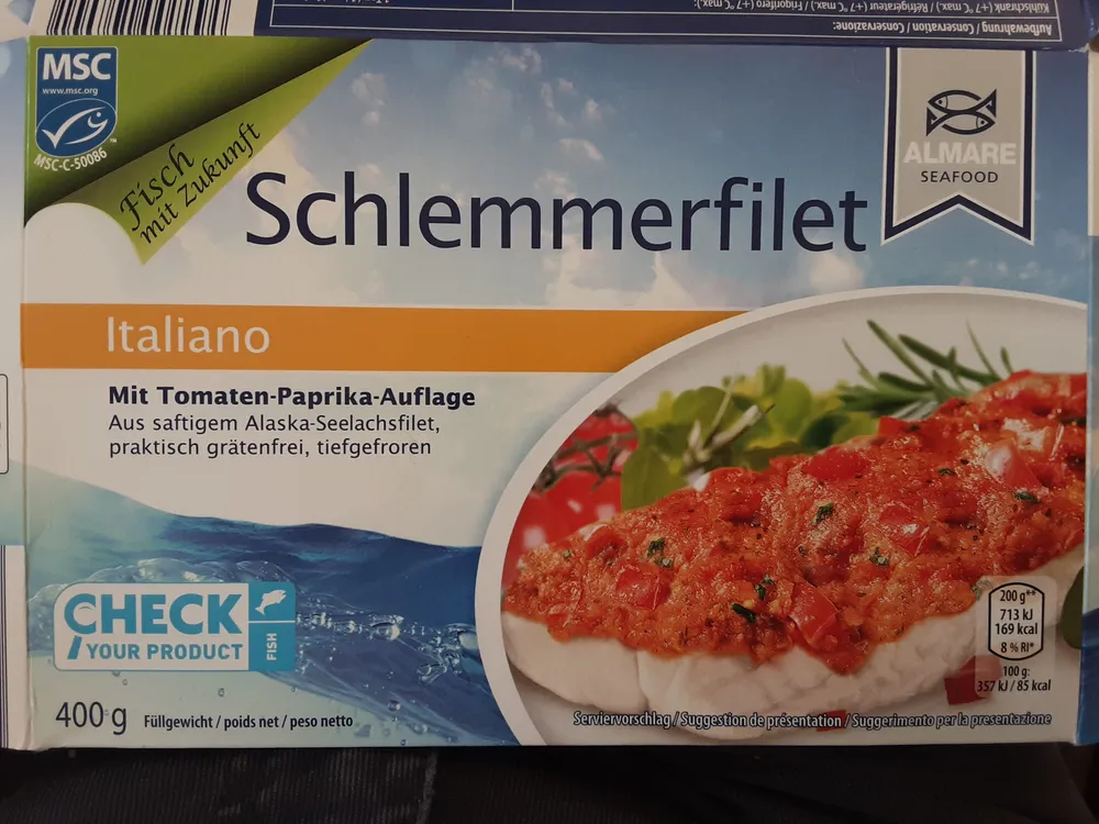 Filet de poisson au four à  l'italienne
