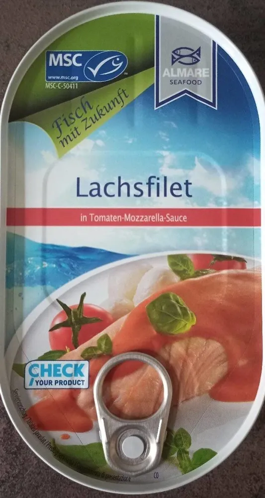 Lachsfilet in Tomaten-Mozzarella-Sauce