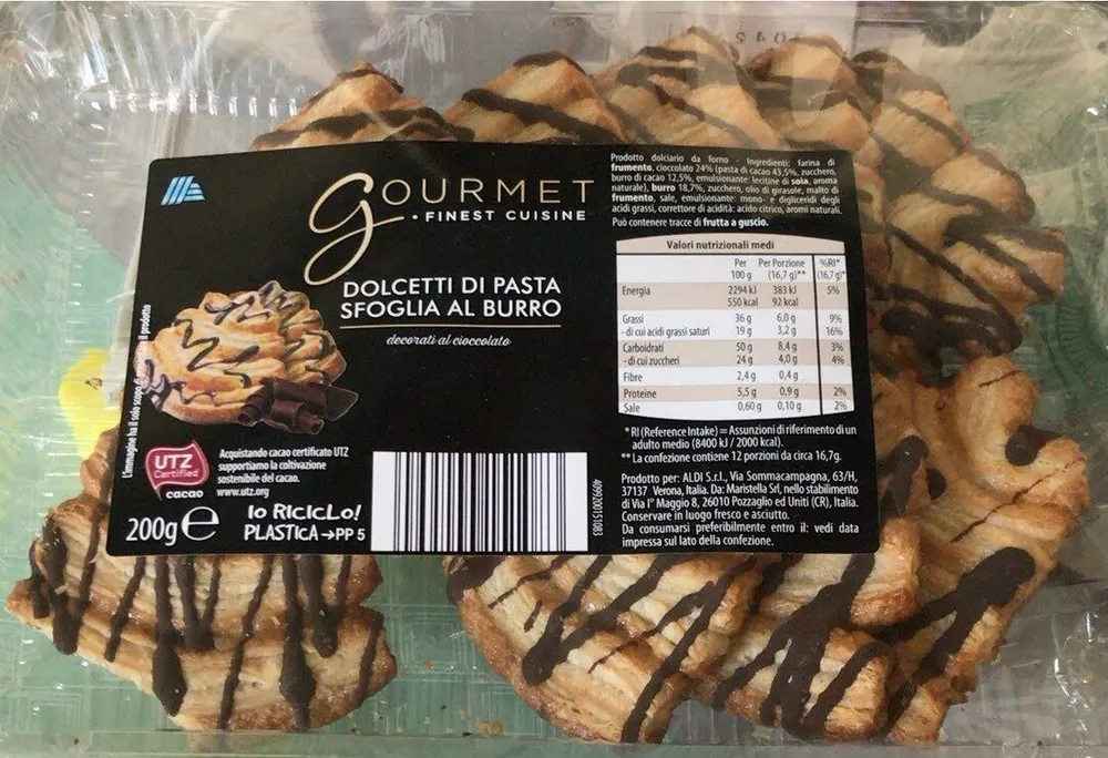 Dolcetti di pasta sfoglia al burro