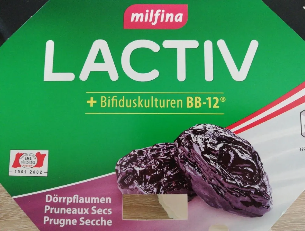 LACTIV + Bifiduskulturen BB-12® Dörrpflaumen Pruneaux Secs Prugne Secche