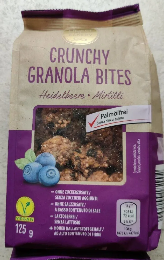 Crunchy Granola Bites Heidelbeere