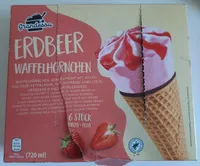 Erdbeer waffelhörnchen