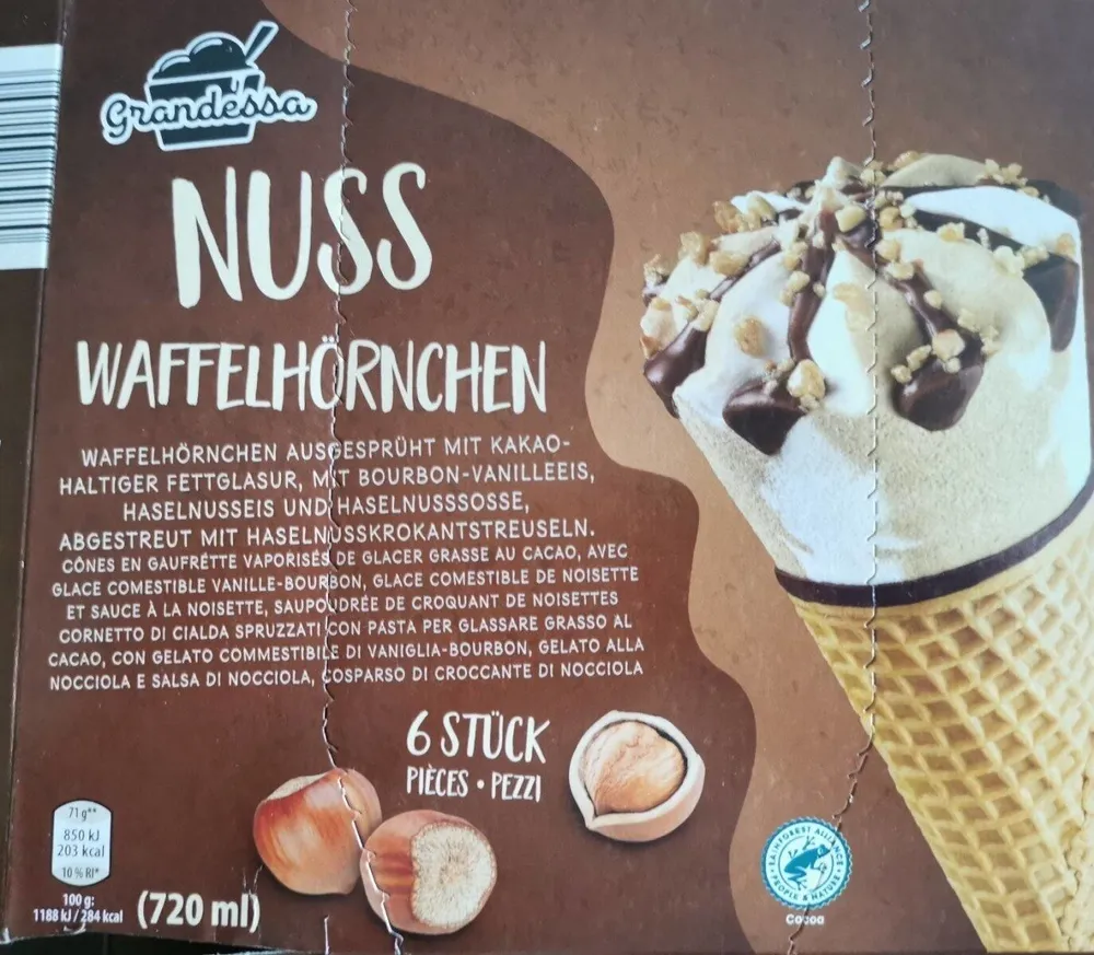 Nuss Waffelhörnchen