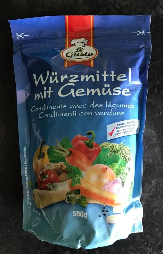 Condiments avec des legumes