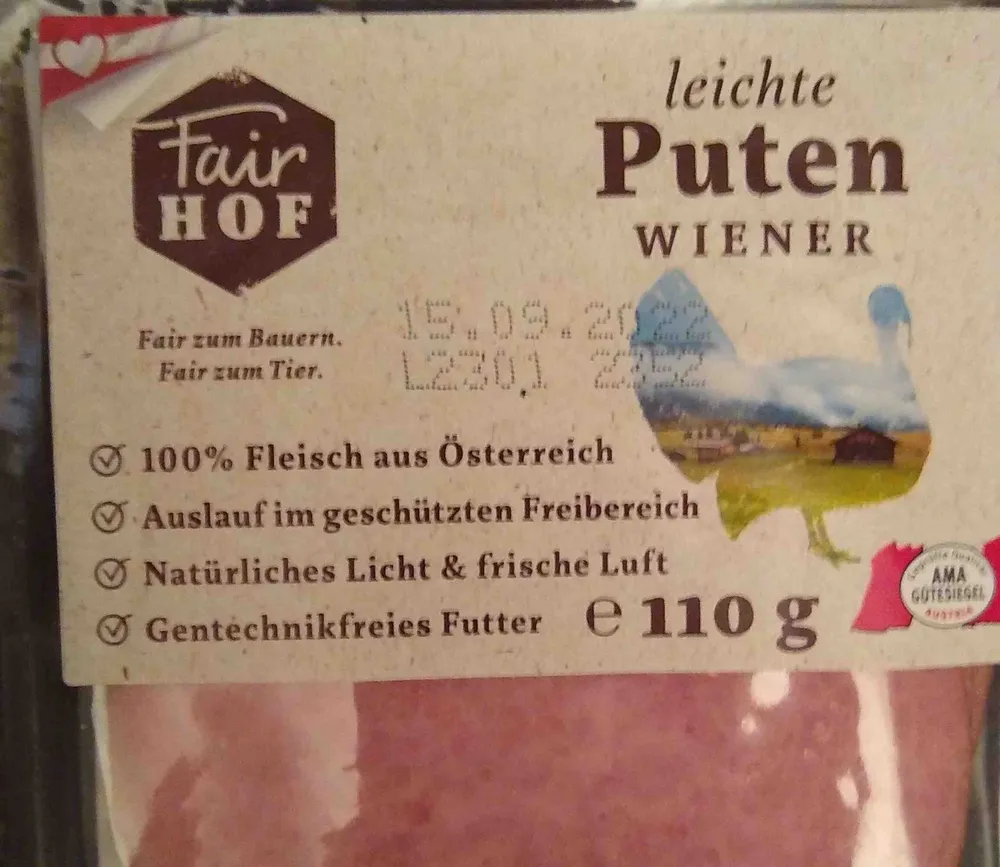 leichte Puten Wiener Wurst