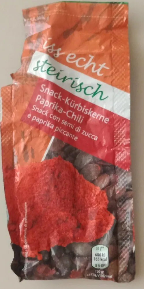 Snack Kürbiskerne Paprika Chili