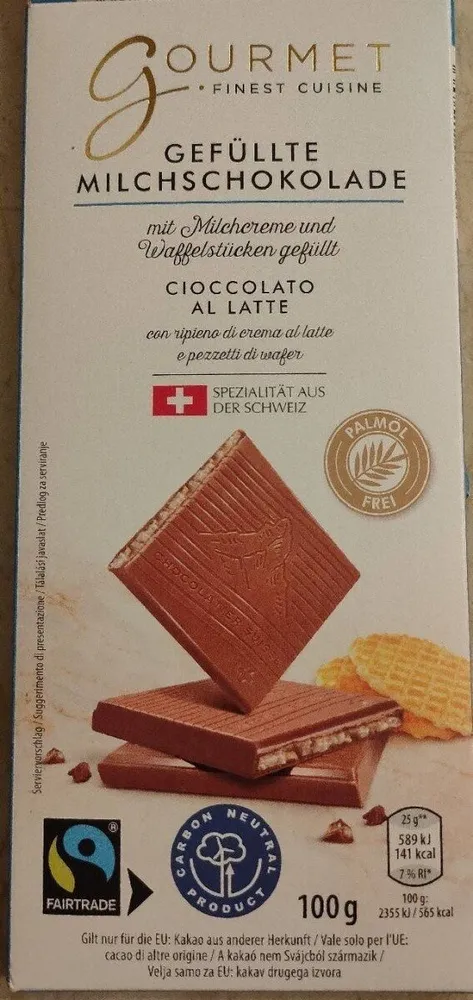 Cioccolato al latte con ripieno