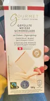 Chocolat blanc fourré au yahourt a la fraise