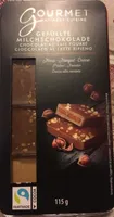 Cioccolato al latte ripieno con crema alla nocciola