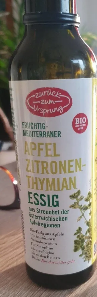 Apfel Zitronenthymian Essig