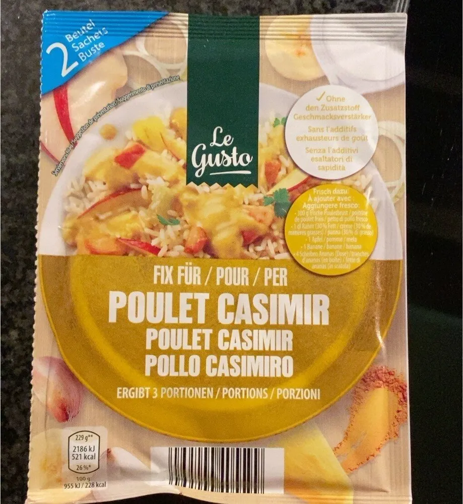 FIX FÜR / POUR / PER POULET CASIMIR / POULET CASIMIR / POLLO CASIMIRO