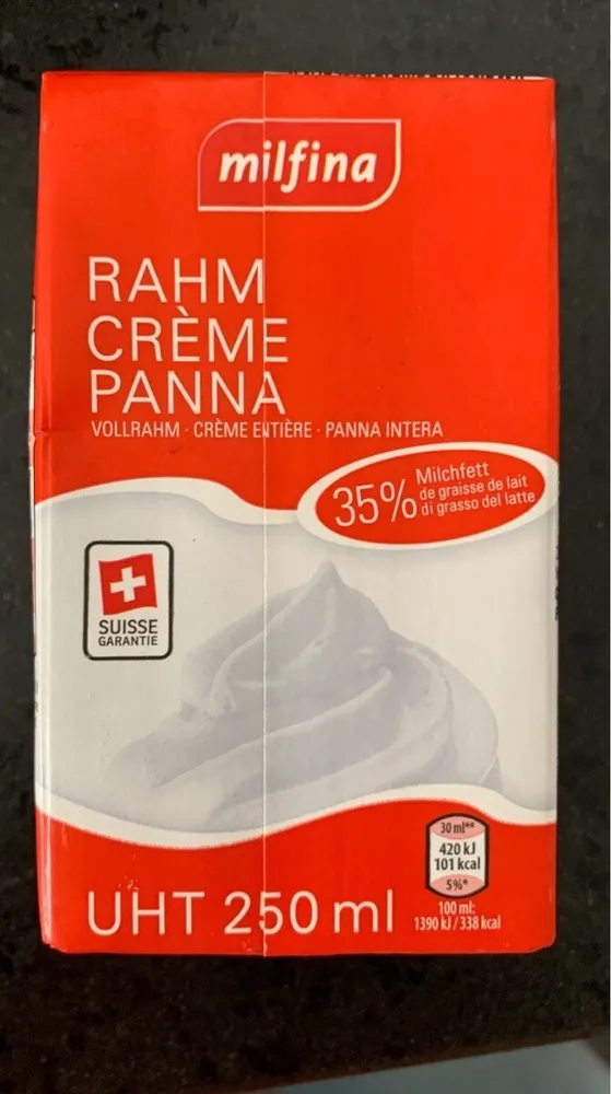 Rahm crème panna