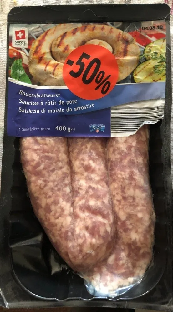 Saucisse à rôtir de porc