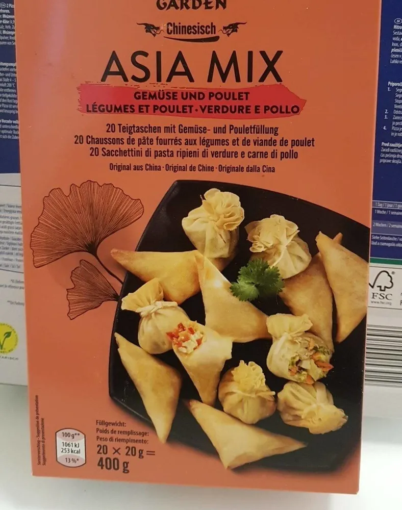 Sachettini ripieni di verdure e pollo