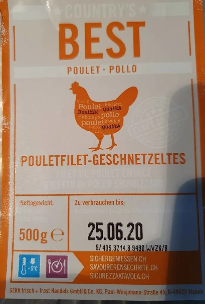 Filet de poulet émincé