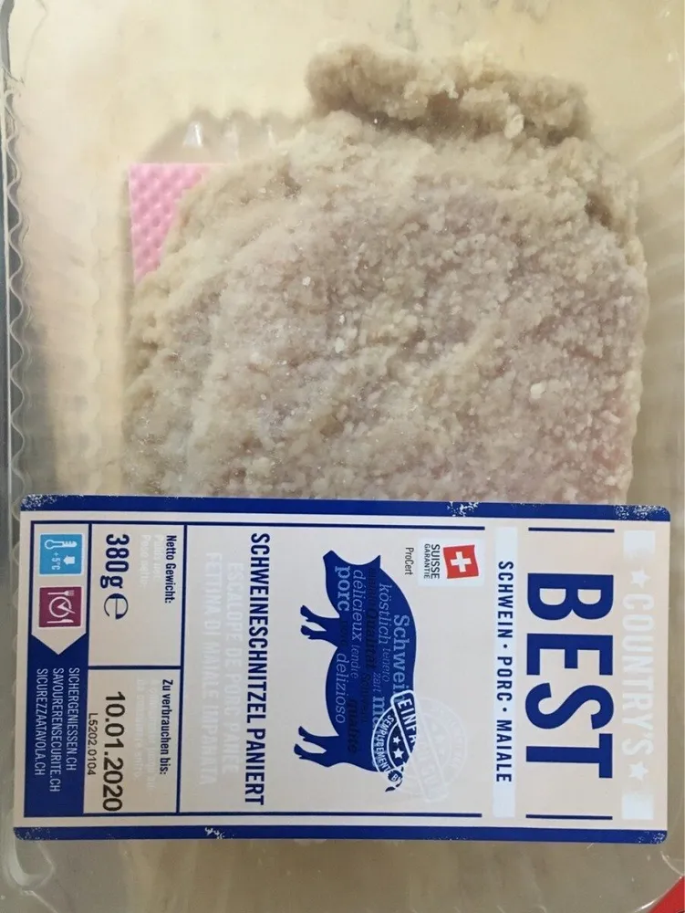 Escalope de porc panée