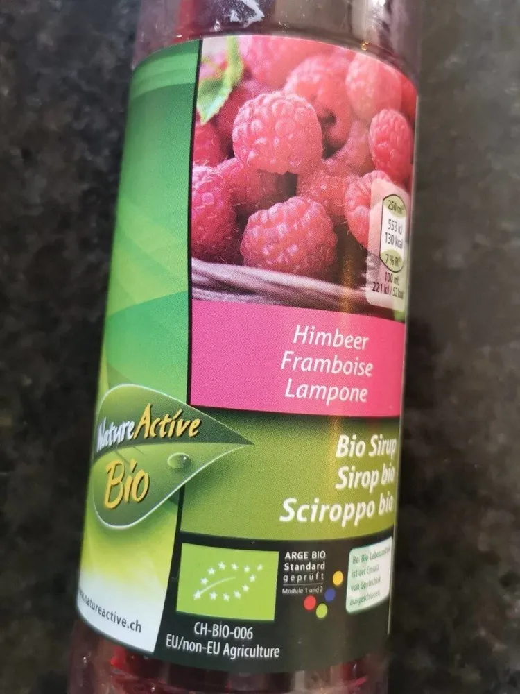 Sirop framboise bio