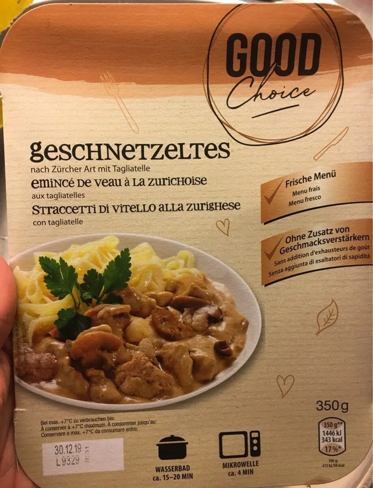 Emincé de veau à la zurichoise