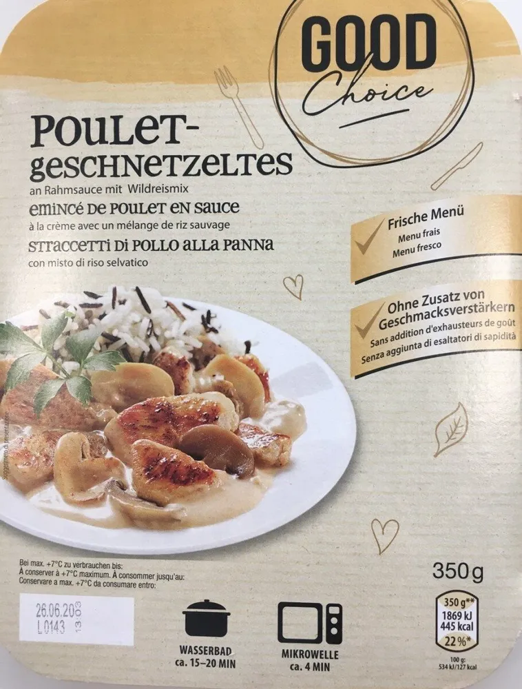 Emincé de poulet en sauce