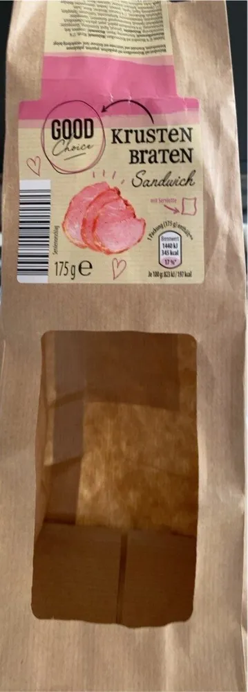 Krusten braten sandwich