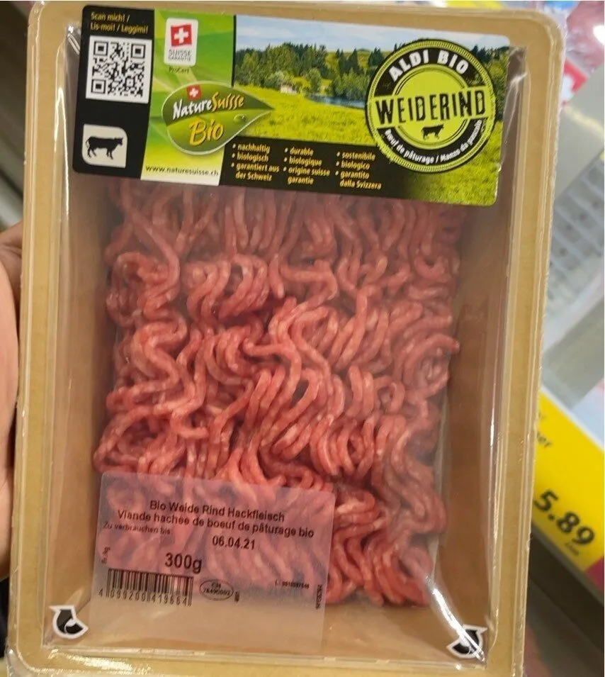 Viande hache de boeuf paturage bio