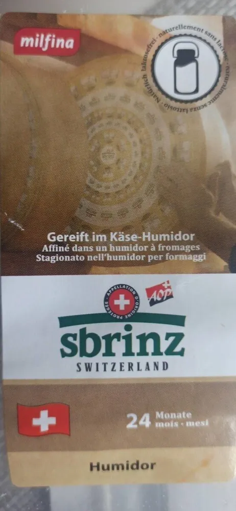 Sbrinz AOP Switzerland Reibkäse