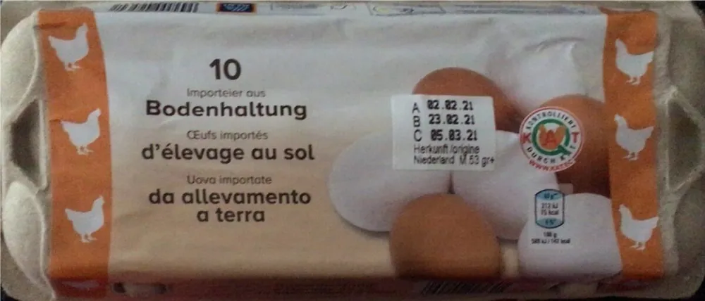 Importeier Bodenhaltung