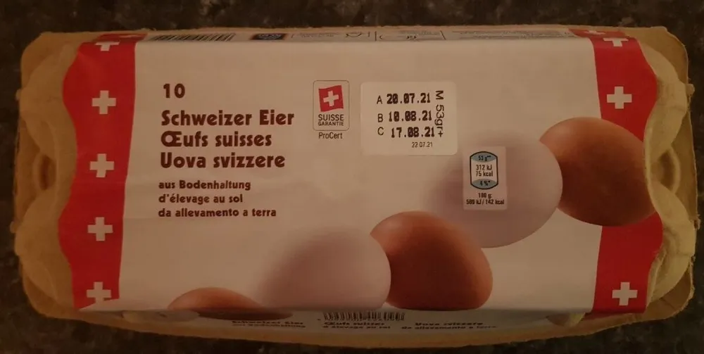 Œuf suisse d'élevage au sol