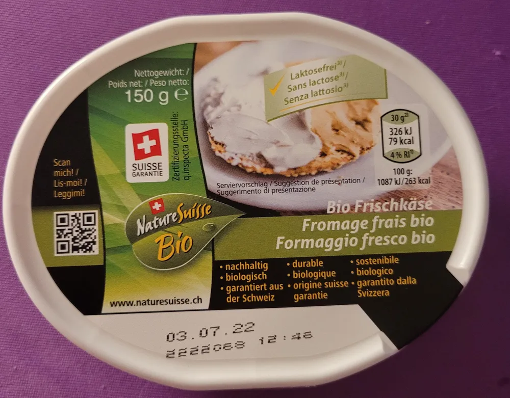 Frischkäse Laktosefrei